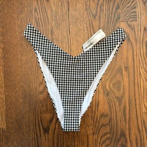F-21 black and white Gingham print bikini bottom